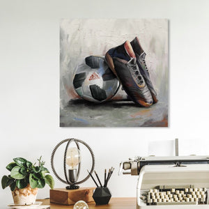 12" H x 12" W x 1.5" D Ready For Soccer - Painting on Canvas 3050AH