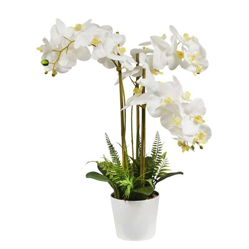 Real Touch Orchid Floral Arrangements and Centerpieces Vase 6783RR