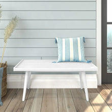 Load image into Gallery viewer, 17.5&quot; H x 41.25&quot; W x 16.5&quot; D White Reale Wood Bench

