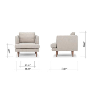Venga Mole Gray Reanna 23.6" Armchair (LW254)