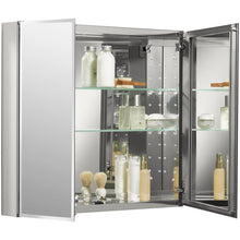 Load image into Gallery viewer, 26&quot; H x 30&quot; W x 4.81&quot; D Recessed or Surface Mount Frameless 2 Medicine Cabinet with 2 Adjustable Shelves 6073RR
