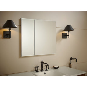 26" H x 30" W x 4.81" D Recessed or Surface Mount Frameless 2 Medicine Cabinet with 2 Adjustable Shelves (Part number: K-CB-CLC3026FS)