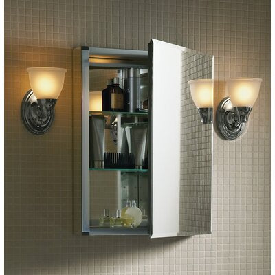 Recessed or Surface Mount Frameless Medicine Cabinet with 2 Adjustable Shelves- 400CE