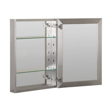 Load image into Gallery viewer, 26&quot; H x 20&quot; W x 4.63&quot; D Brushed Nickel Recessed or Surface Mount Medicine Cabinet MRM1777
