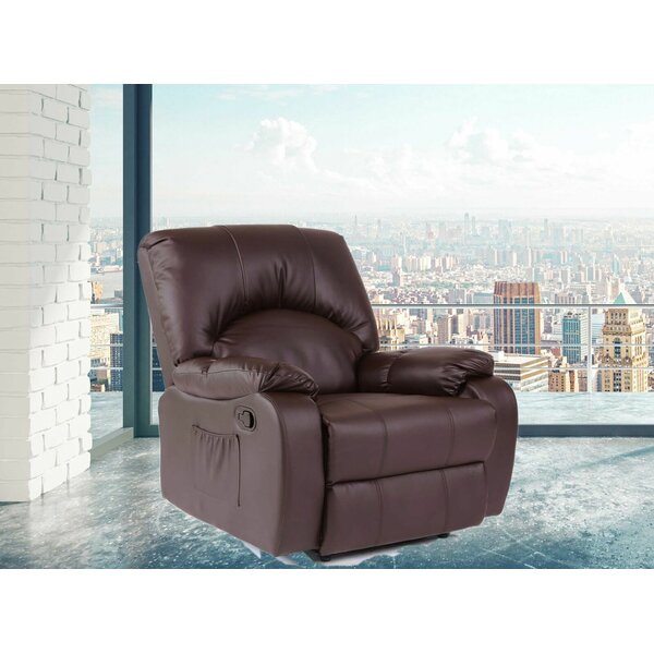 Reclining Heated Massage Chair Espresso Brown