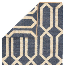 Load image into Gallery viewer, Rectangle 5&#39; X 8&#39; Mcdowell Geometric Handmade Flatweave Jute/Sisal Blue/Cream Area Rug 6190RR
