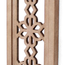 Load image into Gallery viewer, Rectangular Wood Candle Holder With Floral Lattice Design, Set Of 2,Brown (Set of 4)
