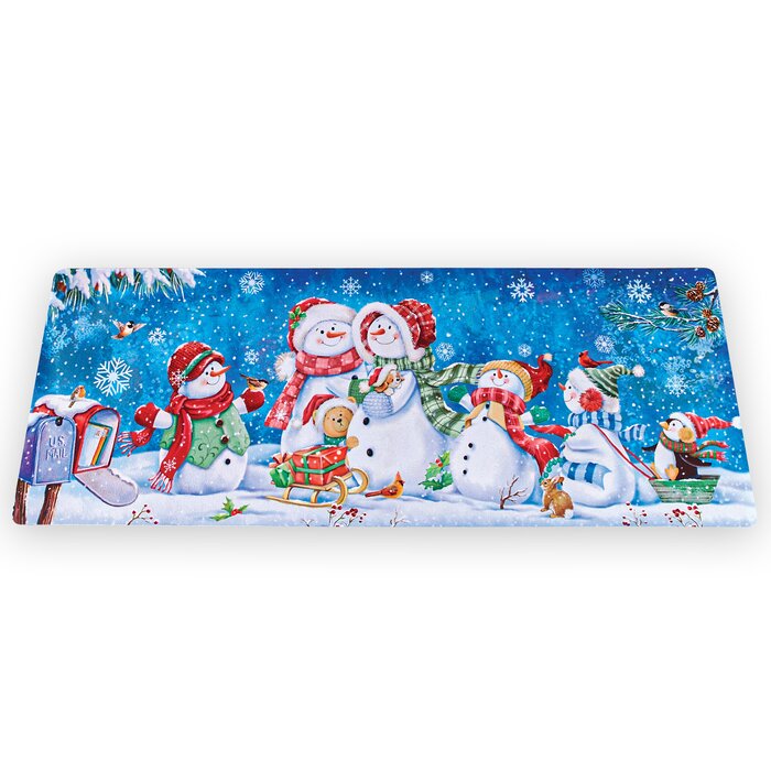 Runner Lene Flatweave Blue/White/Red Area Rug 978CDR