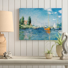 Load image into Gallery viewer, 35&quot; H x 47&quot; W Red Boats At Argenteuil by Claude Monet - Wrapped Canvas Print MRM3140
