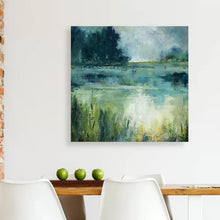 Load image into Gallery viewer, Reflections Edge by Carol Robinson - Painting, 16&quot; H x 16&quot; W x 1.5&quot; D
