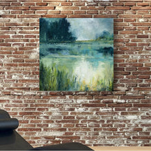 Load image into Gallery viewer, Reflections Edge by Carol Robinson - Painting, 16&quot; H x 16&quot; W x 1.5&quot; D
