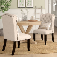 Load image into Gallery viewer, Rehoboth Tufted Upholstered Wingback Side Chair in Beige (Set of 2) MRM123
