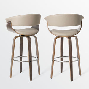 40.55'' H X 23.43'' W X 18.11'' D Remmers Swivel 29.73" Bar Stool (Set of 2)