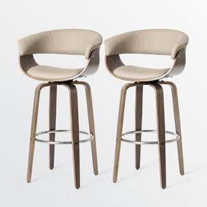 40.55'' H X 23.43'' W X 18.11'' D Remmers Swivel 29.73" Bar Stool (Set of 2)