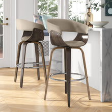 Load image into Gallery viewer, 40.55&#39;&#39; H X 23.43&#39;&#39; W X 18.11&#39;&#39; D Remmers Swivel 29.73&quot; Bar Stool (Set of 2)

