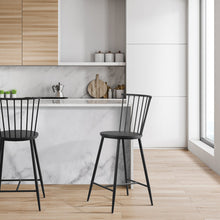 Load image into Gallery viewer, 26&quot; Bryce Counter Height Barstool Black
