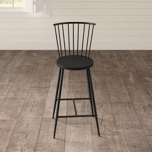 26" Bryce Counter Height Barstool Black