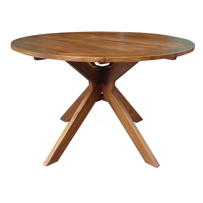 Renaud Teak Solid Wood 4 - Person Dining Table