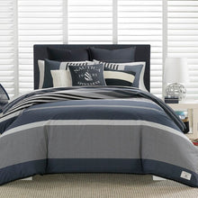 Load image into Gallery viewer, Rendon Blue/Grey Standard Cotton 200 TC Reversible Farmhouse / Country 2 Piece Comforter Set
