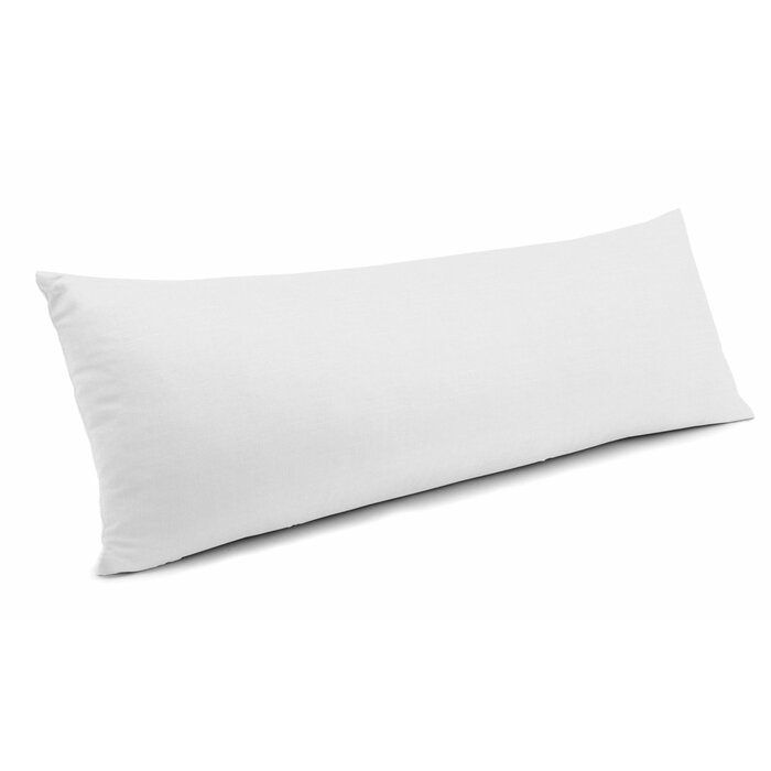 Reneau Rectangular Linen Pillow Cover & Insert Set of 2, White 14'' H x 36'' W #2316HW