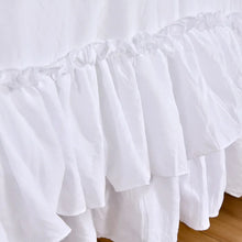 Load image into Gallery viewer, Queen Comforter + 2 Standard Shams White Resa Microfiber 3 Piece Comforter Set
