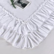 Load image into Gallery viewer, Queen Comforter + 2 Standard Shams White Resa Microfiber 3 Piece Comforter Set

