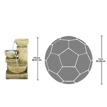 Load image into Gallery viewer, Resin Cascading Garden Tiered Fountain with LED Light
