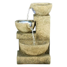Load image into Gallery viewer, Resin Cascading Garden Tiered Fountain with LED Light
