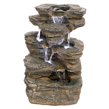 Load image into Gallery viewer, 17.5&#39;&#39; H x 13&#39;&#39; W x 10&#39;&#39; D Resin Falls Illuminated Garden Fountain with LED Light
