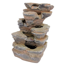 Load image into Gallery viewer, 17.5&#39;&#39; H x 13&#39;&#39; W x 10&#39;&#39; D Resin Falls Illuminated Garden Fountain with LED Light
