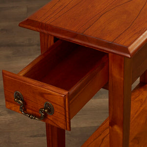 Chestnut Revere Solid Wood End Table with Storage