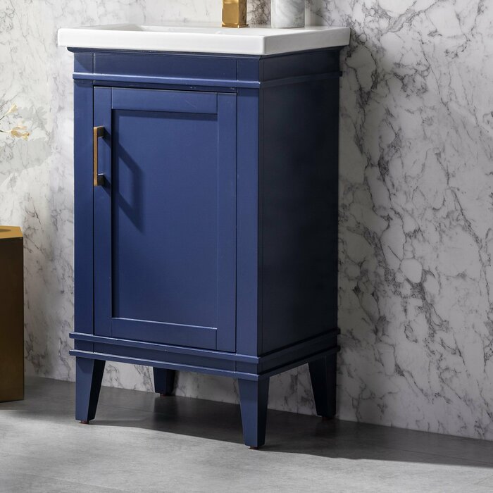 Reynaldo 20'' Freestanding Single Bathroom Vanity with Porcelain Vani Salvage & Co Fishers