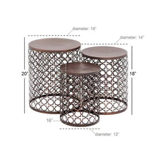Load image into Gallery viewer, Rhalem Iron Sled Nesting Tables (SET OF 3)
