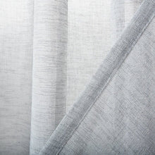 Load image into Gallery viewer, Solid Semi-Sheer Grommet Single Curtain Panel  in Gray with White Detailing #9729
