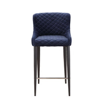 Load image into Gallery viewer, Dark Blue Counter Stool  with Velvet Material and Metal Frame #9953
