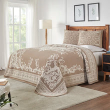 Load image into Gallery viewer, Rio Lightweight Cotton Blend Woven Jacquard Traditional Medallion Bedspread/Coverlet Set queen
