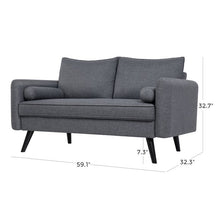 Load image into Gallery viewer, Risinger Velvet 59.06&#39;&#39; Wide Round Arm Loveseat (AP557)
