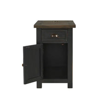 Load image into Gallery viewer, Risner 25&#39;&#39; Tall Solid Wood End Table with Storage and Built-In Outlets
