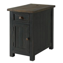 Load image into Gallery viewer, Risner 25&#39;&#39; Tall Solid Wood End Table with Storage and Built-In Outlets

