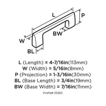 Load image into Gallery viewer, Graphite Riva 3 3/4&quot; Center to Center Bar Pull, Set of 21 pulls
