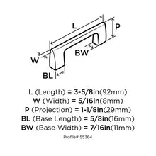 Load image into Gallery viewer, Polished Nickel Riva 3&quot; Center to Center Bar Pull - Set of 25 pulls
