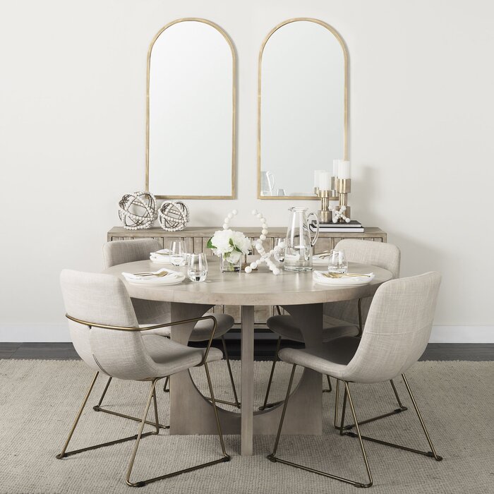 Gold Rivale Arch Metal Wall Mirror