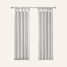 Load image into Gallery viewer, Rivau Solid Semi-Sheer Tab Top Single Curtain Panel, (Set of 2)
