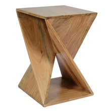 Load image into Gallery viewer, Rivera 24&#39;&#39; Tall Solid Wood Abstract End Table

