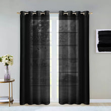 Load image into Gallery viewer, Roberto Solid Sheer Grommet Curtain Panels 108&quot; x84&quot; (Set of 2)
