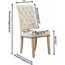 Load image into Gallery viewer, Roberto Tufted Linen Parsons Chair (Set of 2)
