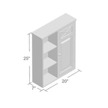 Load image into Gallery viewer, Roberts 20&#39;&#39; W x 25&#39;&#39; H x 7&#39;&#39; D Wall Mounted Bathroom Cabinet 6854RR
