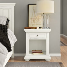 Load image into Gallery viewer, Rochford 1 Drawer Nightstand in White Finish &amp; Mahogany Wood # 9876
