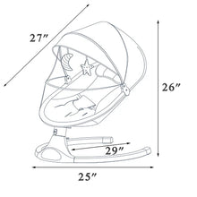 Load image into Gallery viewer, Gray/White Rocking Cradle with Mattress
