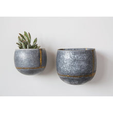 Load image into Gallery viewer, Rolf 2-Piece Galvanized Iron Wall Planter Set 831AH
